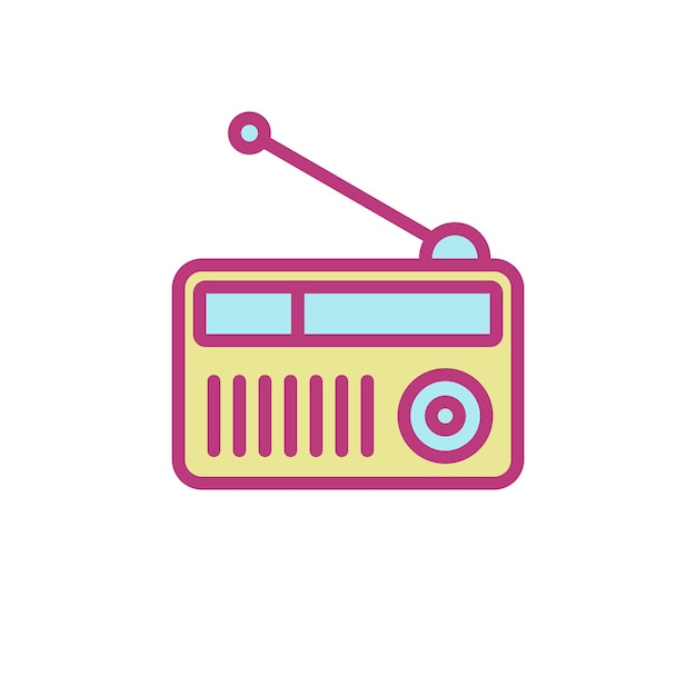 Radio Icon Vector Template Illustration Design