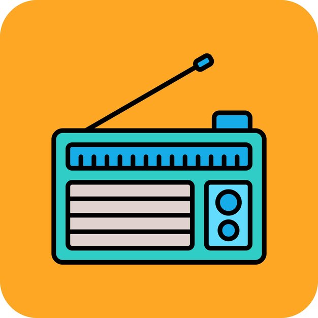 Vector radio icon