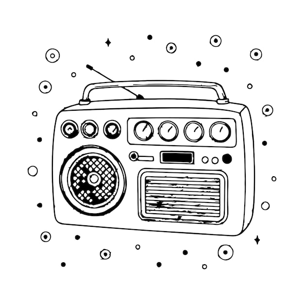 radio illustratie vector