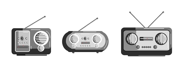 Vettore illustrazione radiofonica per la giornata mondiale della radio