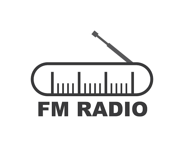 Illustrazione vettoriale dell'icona del logo radio