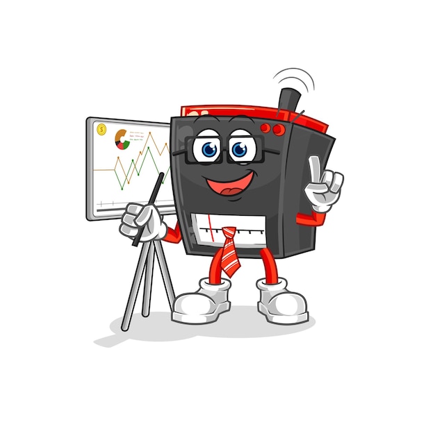 Vector radio marketing character cartoon mascot vector