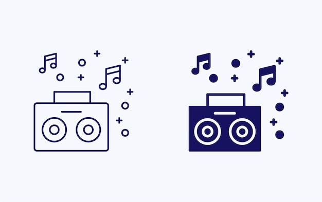 Radio music illustration icon