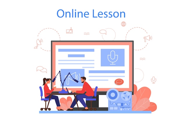 Radio online lesson service or platform