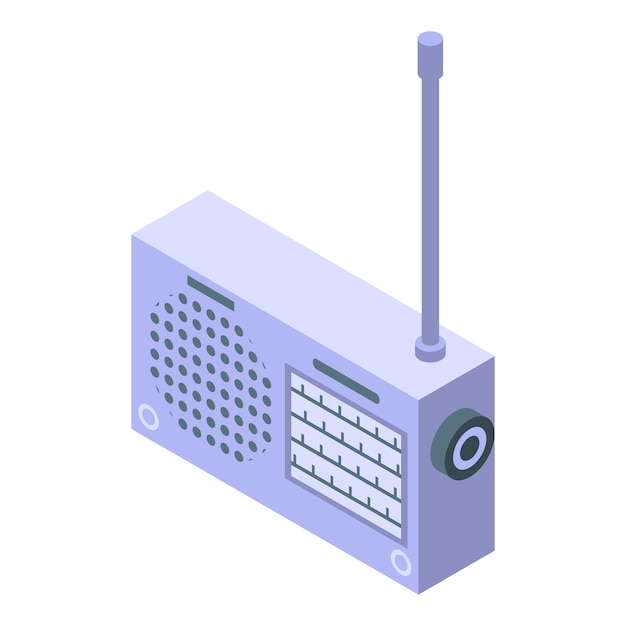 Radio-ontvanger pictogram Isometrisch van radio-ontvanger vector pictogram voor webdesign geïsoleerd op een witte achtergrond