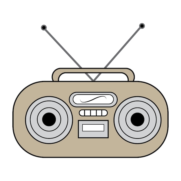 Radio pictogram logo vector ontwerpsjabloon