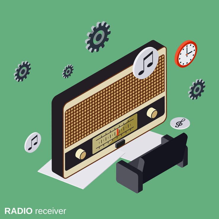 Vector radio receiver vector concept
