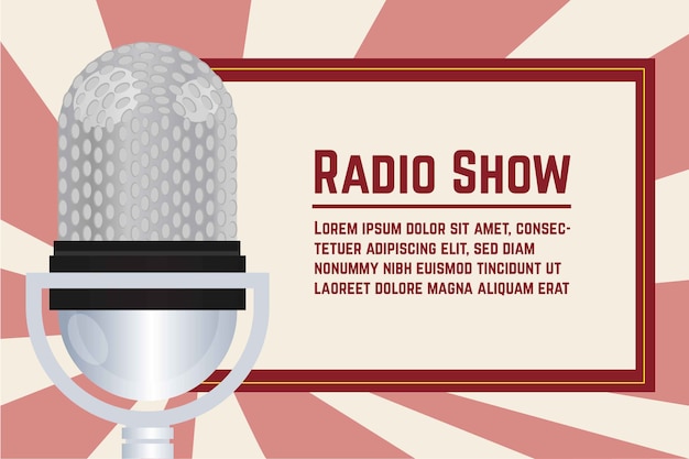 Vector radio show banner