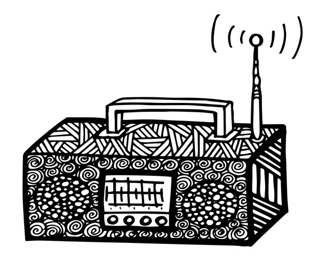 Vector radio streo vector illustration