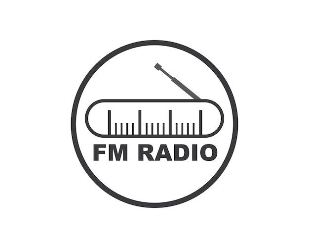 Radio-uitzending logo pictogram vectorillustratie