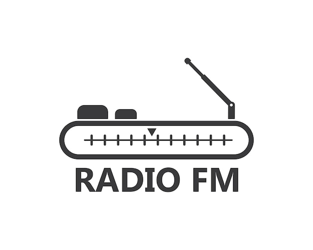 Radio-uitzending logo pictogram vectorillustratie