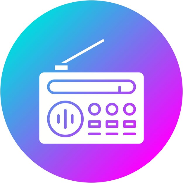 Radio vector icon can be used for homeware iconset