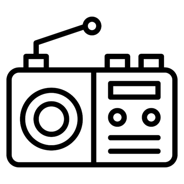 Vector radio vector icon illustration of homeware iconset