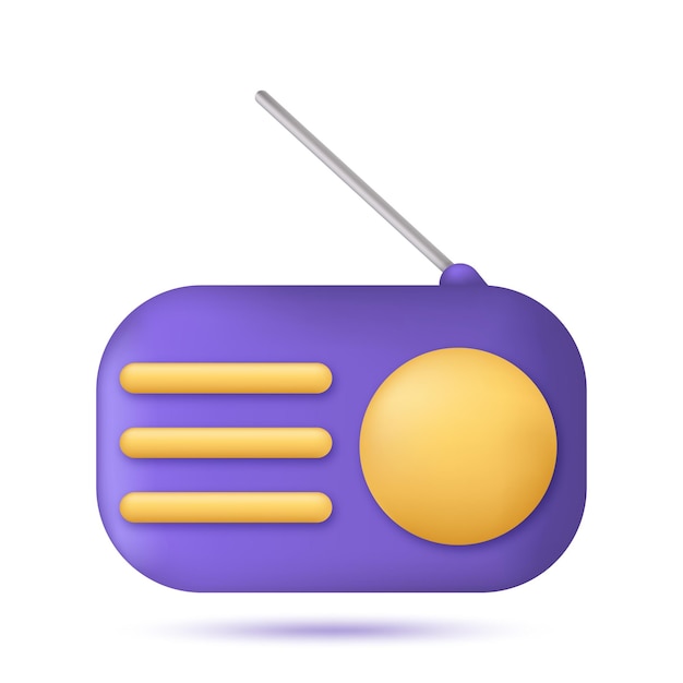 Radio vector pictogram. 3d illustratie