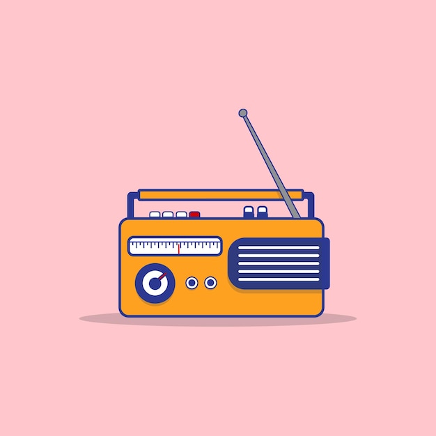 Vector radio vectorillustratie