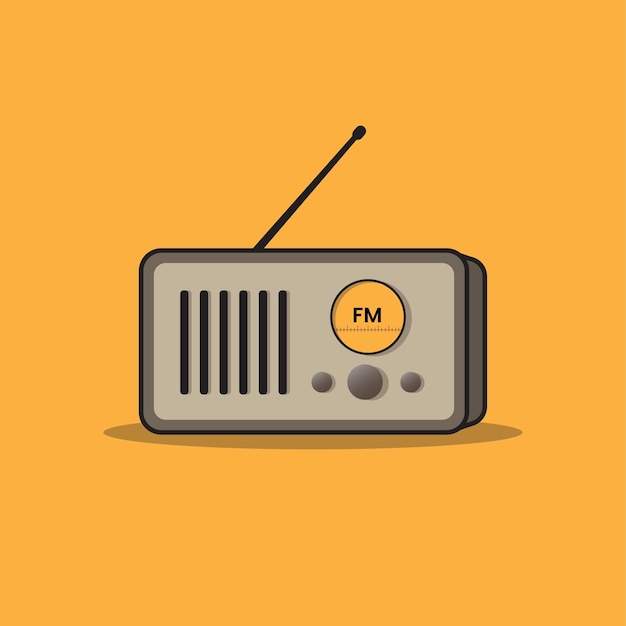 Radio vlakke afbeelding Wereldradiodag Gratis vector