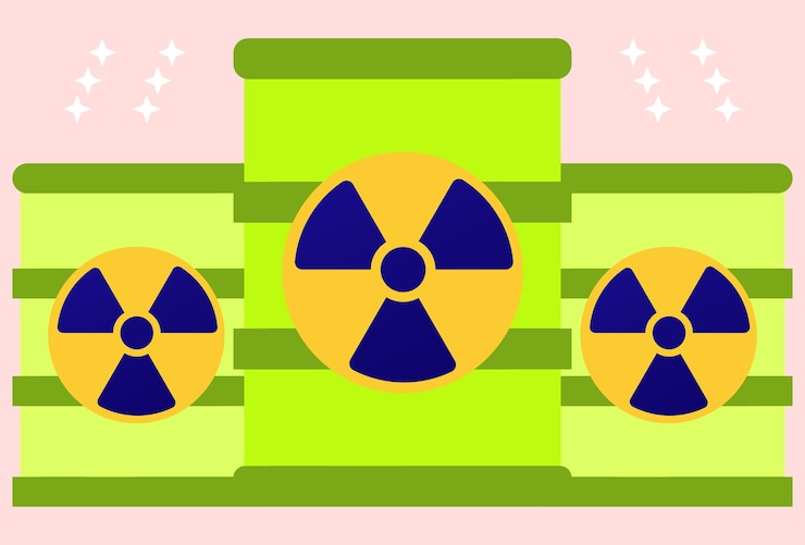 Vector radioactive barrel concept illustration stylish and beutiful
