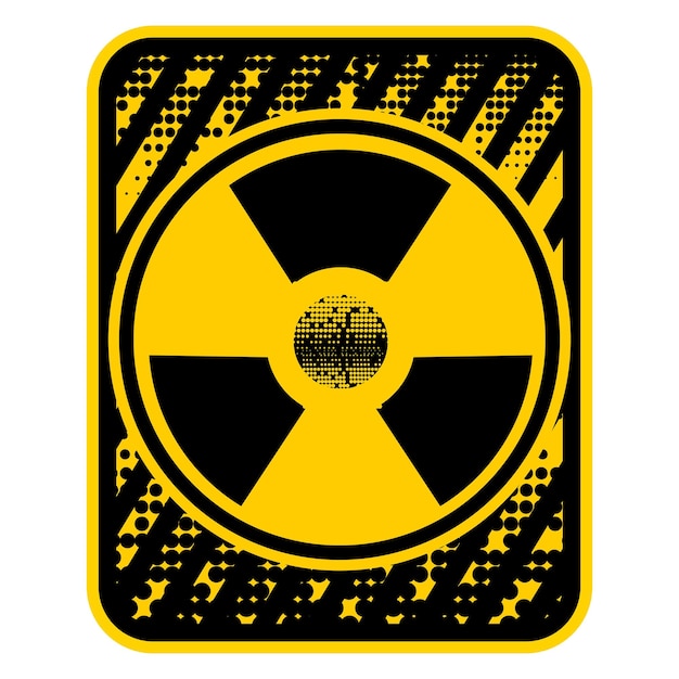 Vector radioactive hazard sign and sticker vector