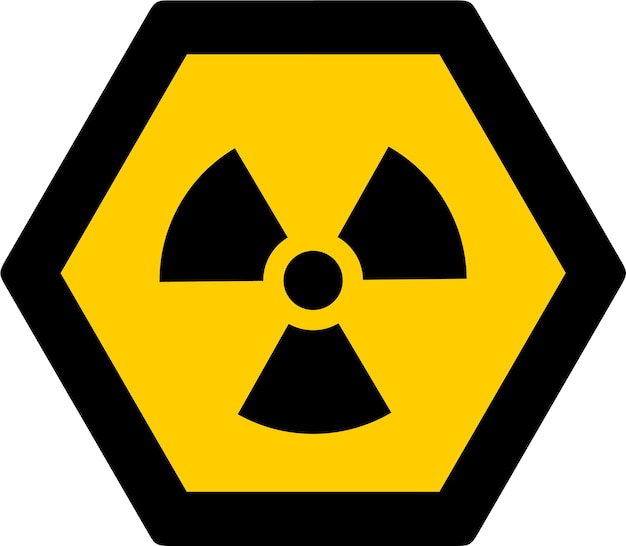 Вектор Радиоактивный ядерный символ икона в плоской векторной иллюстрации