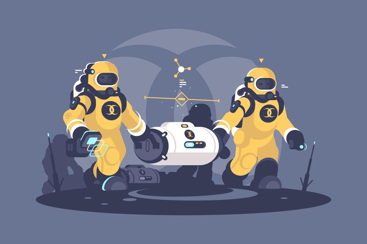 Vector radioactive weapon waste capsule