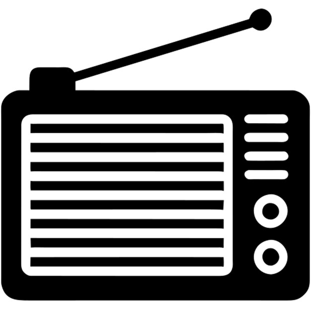 radiohigh resolution white background icon