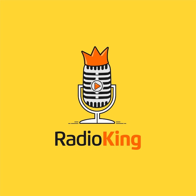 Radioking with microphone and crown