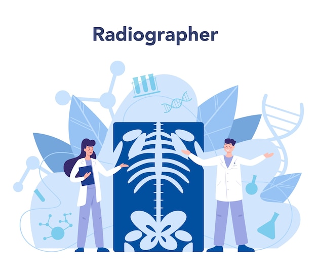 Vector radiologist concept in flat design