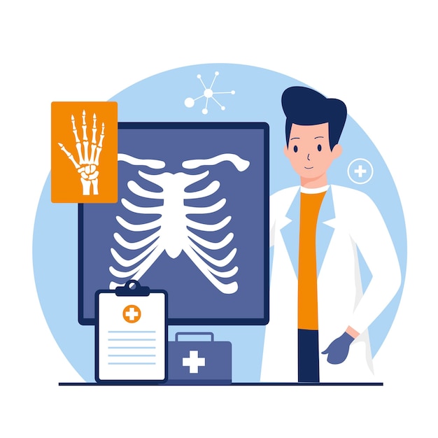 Radiologist illustration design concept