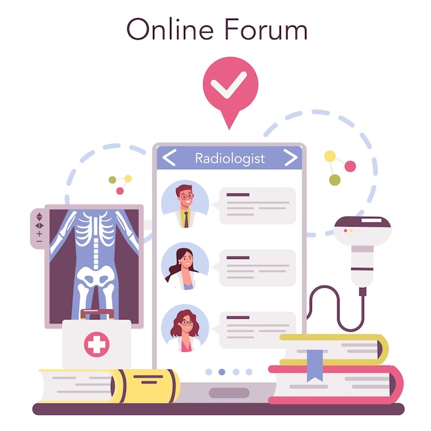 Radiologist online service or platform