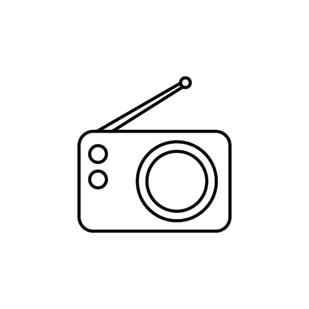 Radiopictogram Vector Logo Sjabloon