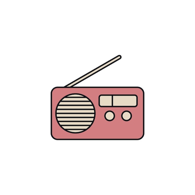 Radiopictogram Vector Logo Sjabloon