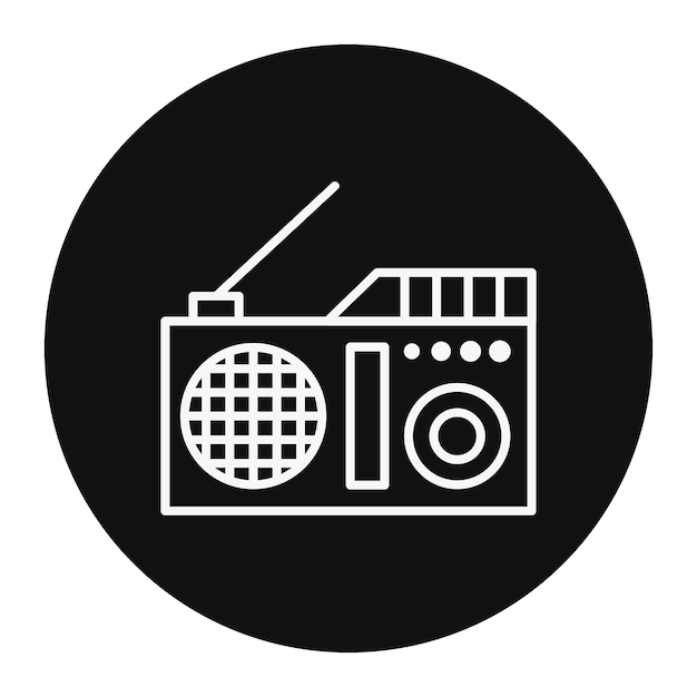 Vector radiovectorillustratie