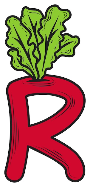 Radish R Alphabet