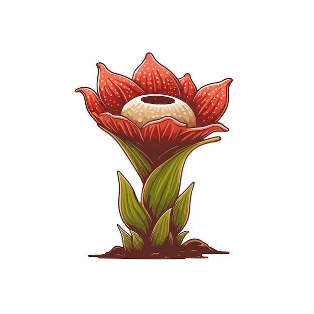 Vector rafflesia arnoldi flower ai generated image