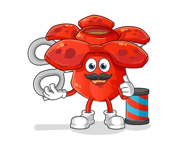 Rafflesia arnoldii kapper cartoon cartoon mascotte vector