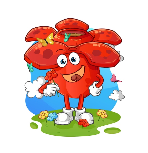 Vector rafflesia arnoldii pick flowers in spring character vector