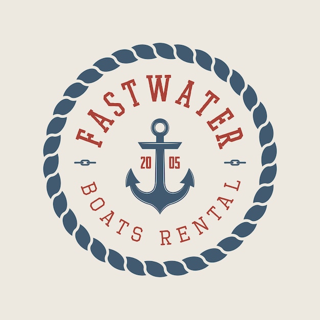 Rafting or boat rental logo