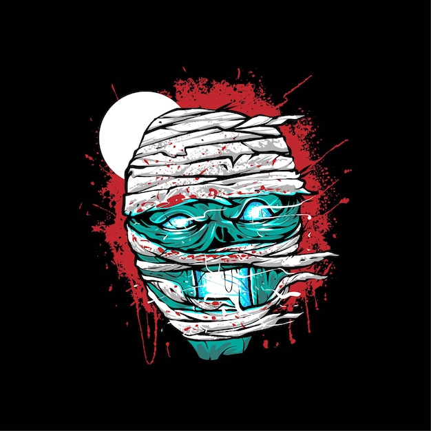 Rage of the mummy illustratie voor t-shirtontwerp