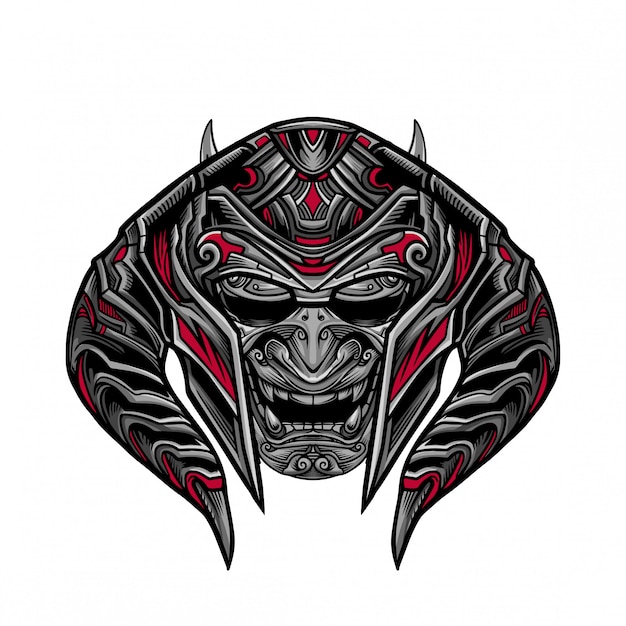 Rage warrior mask vector