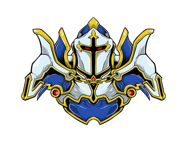 Raging white knight full armor logo afbeelding