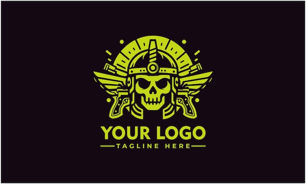 Raider Skull Vector Logo Unique and Striking Skull Design for Brand Identity Premium Raider Symbol