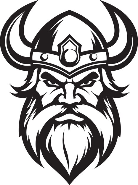 Vector raiders of the north een viking logo van macht thors triomf een viking symbool van donder