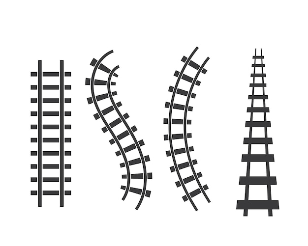 Vector rail way track vector illustration design template