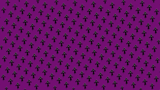 Railing pattern design. Cartoon Halloween character.