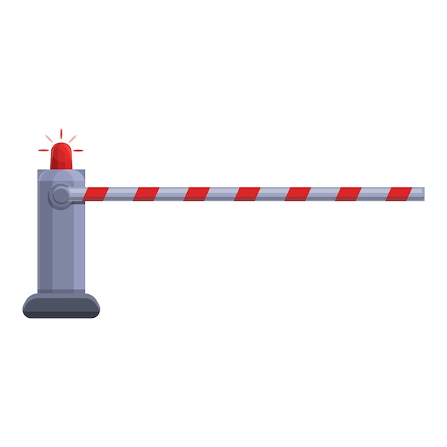 벡터 철도 장벽 안전 아이콘 흰색 배경에 고립 된 웹 디자인을 위한 철도 장벽 안전 벡터 아이콘의 만화