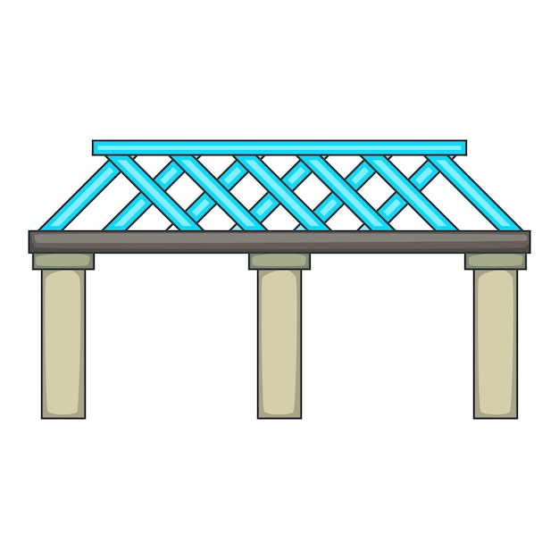 Vector railroad bridge icon cartoon illustration of bridge vector icon for web design