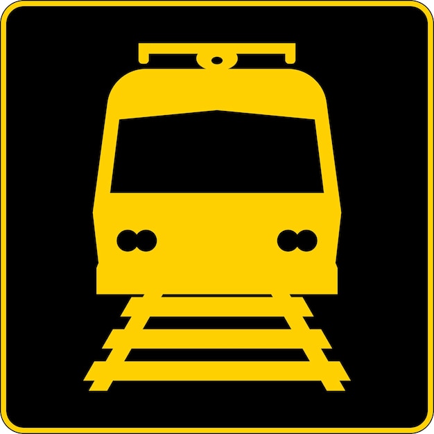 railroad crossing symbol sign