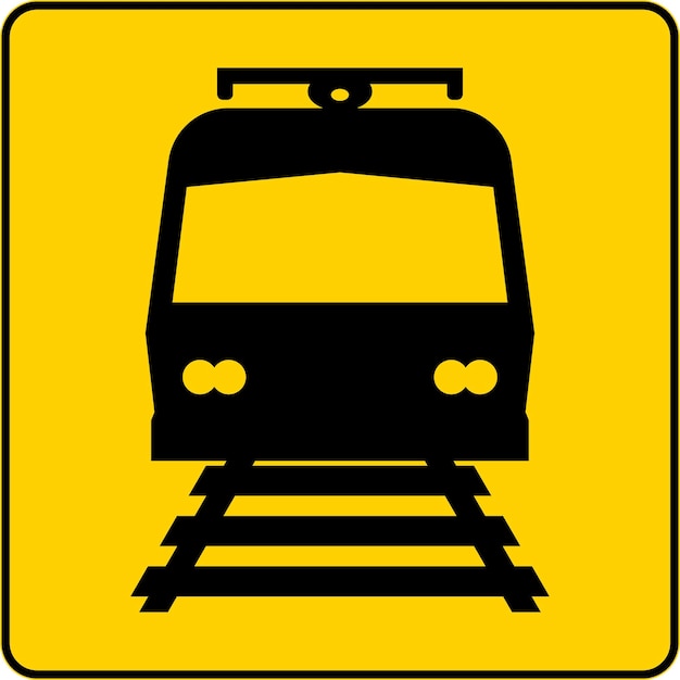 railroad crossing symbol sign