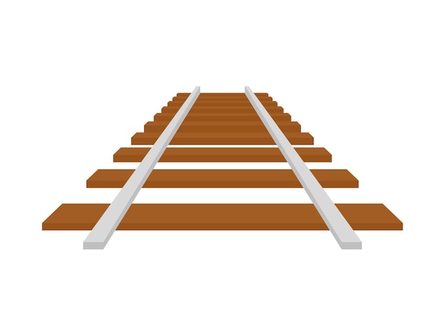 rails with wooden sleepers vector illustration 516401 Vector Art