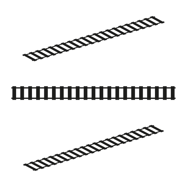 Railroad train track Metro subway path Vector illustration EPS 10 stock image